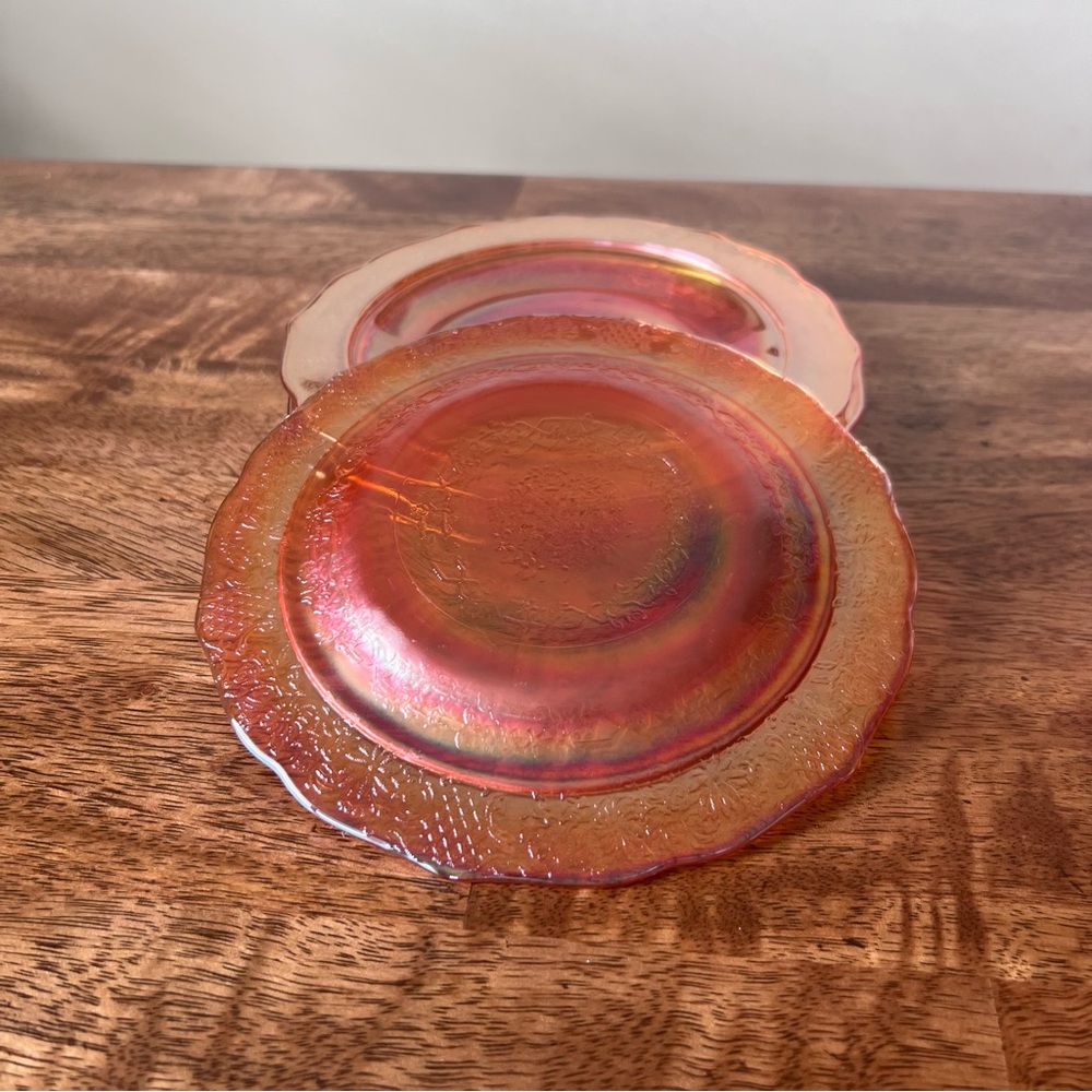 Carnival glass plates